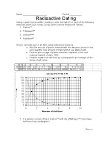 Answer the questions below. . Radiometric dating worksheet pdf